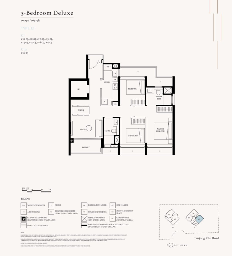 Arina East Residences 3 Bedroom Floor Plan