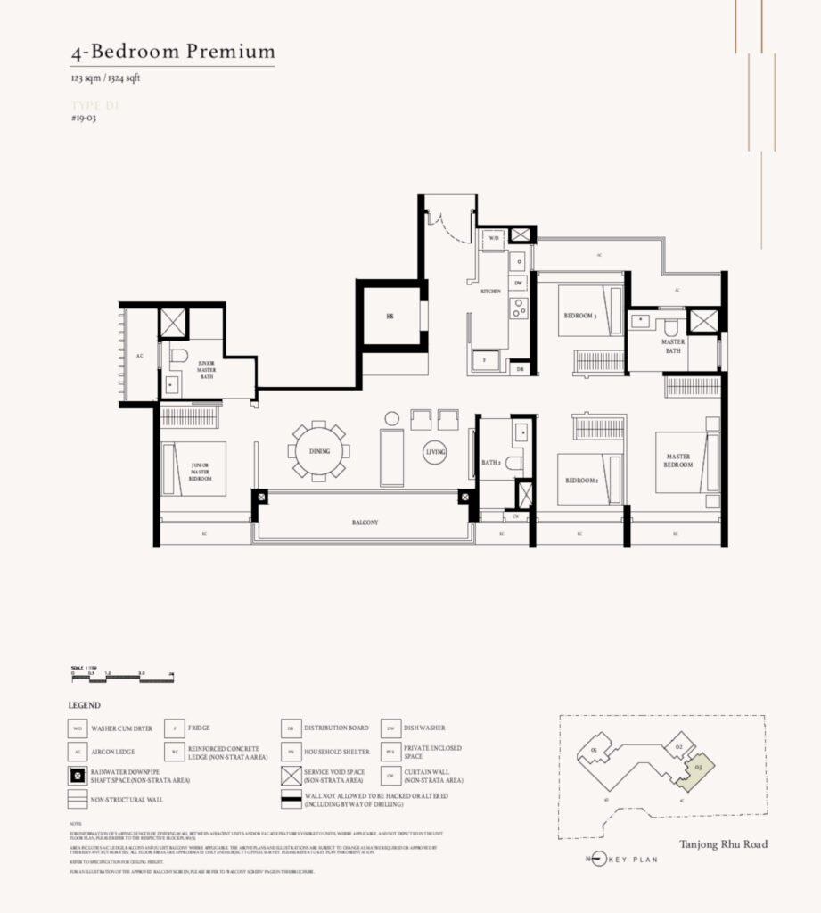 Arina East Residences 4 Bedroom Floor Plan